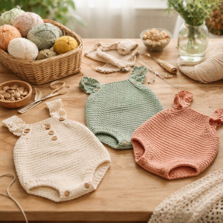 15 patrons gratuits de barboteuses au crochet pour bébé — inspirations et guide pratique